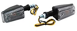Replay Blinker Universal Rechteck Transparent-Noir (Paar) (Glühlampe 12V 10W) **