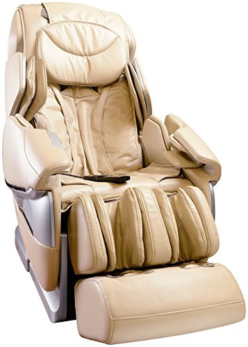 Newgen Medicals Massagestuhl: Luxus-Ganzkörper-Massagesessel mit Bluetooth und App, beige (Premium Massagesessel, Ganzkörper Massage, Fußmassagegerät)