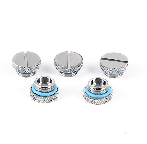 Tappo a Vite 1/4, Raccordo G1/4 E Tappo, Raccordi Compressione 10 13 Water Cooling, 5 Pezzi Tappo Di Arresto Dell'acqua Filettato G1/4 in Ottone per Di Raffreddamento Ad Acqua Del