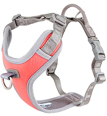 Hurtta Venture No-Pull Geschirr für Hunde, reflektierend, verstellbar, wasserdicht, Coral Pink 40-45 cm