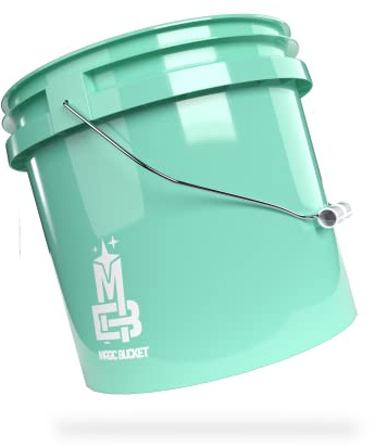 Magic Bucket Wash Bucket for Car Hand Wash Mint | 3.5 US Gallons Approx. 13 Litres | Compatible with Grit Guard, Detail Guardz Dirt Lock, Chemical Guys Dirt Trap, Gamma Lids
