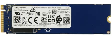 66 BTB Kioxia interne SSD, 256GB BG4 PCIe Gen3 x4 NVMe M.2 2280, Modell KBG40ZNV256G, OEM