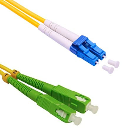 DG Systems - Cavo fibra ottica da LC a SC/A duplex monomodale - Made in Italy (10 mt)