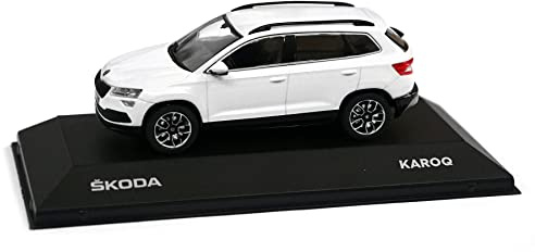 Skoda 5A7099300S9R Karoq Modellauto 1:43 Miniatur Modell, weiß