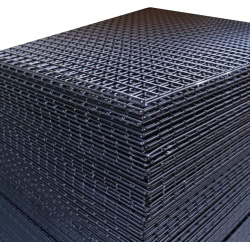 Black PVC Coated Wire Mesh Panel | 6ft x 3ft | 1 (25mm) Holes | 12 Gauge (1)
