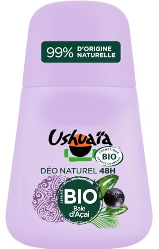 Ushuaia Desodorante en rollo, certificado orgánico, 48 horas, 50 ml