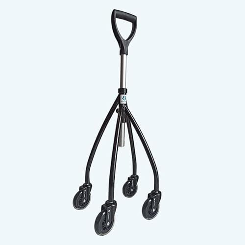 Self Confort Tous-Ergo Déambulateur à Une Main Wheeleo | Support Stable et Constent au Sol | pour Gaucher et Droitier | Intérieur/Extérieur