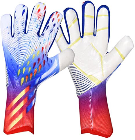 Kinder-Fußballhandschuhe, Torwarthandschuhe, Fußballhandschuhe für Jungen, Mädchen und Junior-Torwarte, Fußballhandschuhe für Training und Spiel, rutschfest, Handgelenkschutz, Größe 6/7/8/9/10