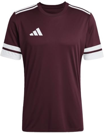 adidas Uomo Squadra25 Jersey Short Sleeve Shirt, Team Maroon 2/White, XL