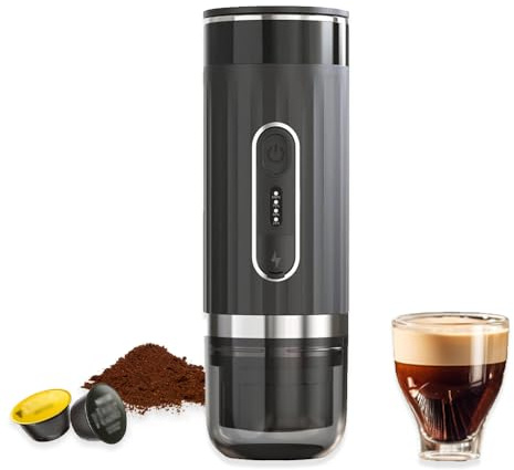 Yunir Cafetera Pequeña, Cafetera Portátil Autocalentable, USB-C, Máquina Portátil, Cápsulas Originales Compatibles y Compatibles, Mini Cafetera para Camping, Viajes, Hogar, Yunirxvi49dsbhg