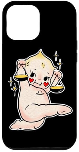 Hülle für iPhone 12 Pro Max Kewpie Baby Waage Sternzeichen Waage der Gerechtigkeit Tattoo Flash