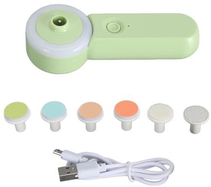 Tagliaunghie Elettrico per Bambini, Lima Delicata per Unghie con Doppio Controllo della velocità, Testine Abrasive Versatili, Batteria a Lunga Durata, Luce Bianca per Neonati