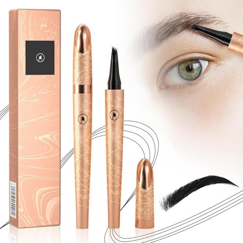 Wasserdichter 3D Augenbrauenstift,Wischfest Langanhaltenden Augenbrauenstift Microblading,Augenbrauenstift,3D Augenbrauenstift,Kann Leicht Natürliche Augenbrauen Brauen (Schwarz)