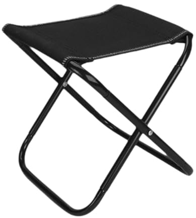 Colcolo Klapphocker Campingstuhl Starke Tragkraft Outdoor Fußstütze Fußstütze Hocker für Reisen Rucksackreisen Camping BBQ, Schwarz