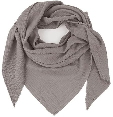 Glamexx24 Musselin Tuch Damen Dreieck Schal, XXL Schal verschiedenen Farben Halstuch Winterschal aus Baumwolle Hergestellt in Italien