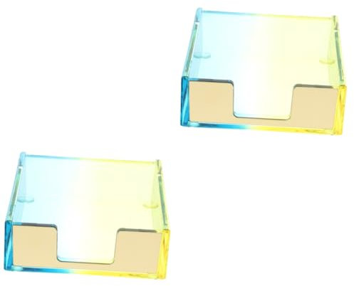 STOBOK 2stücke Acryl Memo Halter Organizer Für Schreibtisch Praktischer Notizblock Dispenser Stilvolle Aufbewahrungslösung Für Bürobedarf Und Haftnotizen