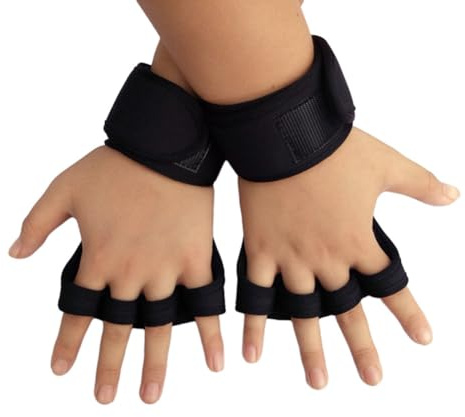 Hermosiey L Training Sporthandschuhe Gym Hand-Handgelenk-Handschuhe für Männer Frauen Workout-Handschuhe Schwarz A