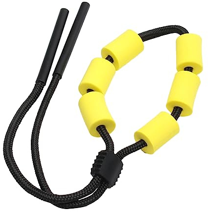 Housoutil Skalierbares Brillenseil Schwimmfähiges Sportbrillenband aus Umweltfreundlichem Material mit Aufhängeseil für Outdoor Sport Gelb