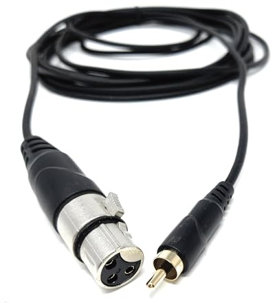 DRUT 5m 3-Pin XLR Female to RCA Phono Audio Cable, 16.5ft | Durable, reliable connectors. No drivers needed, plug & play. Great for microphones, mixing desks, and professional...