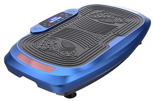 XRSMOU Équipement De Fitness Intérieur,Plaque Vibrante Appareil d'exercice,Zone De Vibration À Trois Niveaux,Plusieurs Fréquences,pour L'entraînement À Domicile (Blue)