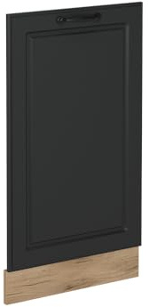 Vicco Panel Frontal del lavavajillas R-Line Antracita casa de Campo 45 cm | Frente de MDF · Sin encimera · ✓ A juego con el frente de cocina · Tiradores de metal · Fácil integración ✓
