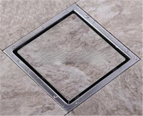 Inserto per piastrelle quadrato per pavimento griglia di scarico bagno doccia 110 x 110 o 150 x 150 mm, acciaio inossidabile 304 (110 x 110)