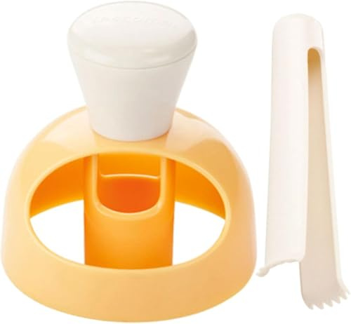 Moule à Donuts Réutilisable – Coupe-Donuts en Plastique Alimentaire avec Pince à Tremper – Moule à Gâteaux & Biscuits – Jaune