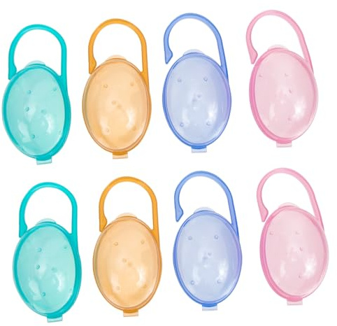 UTHCLO Caja Protectora para Chupetes 8 Piezas Multicolor para Ñiño, Portátil Prueba de Agua, Estuche Plástico Seguro para Guardar Chupetes en Cuidado del Ñiño Color Aleatorio