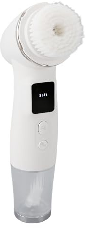Fauitay Spazzola elettrica per la pulizia del viso, spazzola portatile per la pulizia del viso, IPX5, impermeabile, schiuma automatica schiuma elettrica per massaggio del viso, bianco