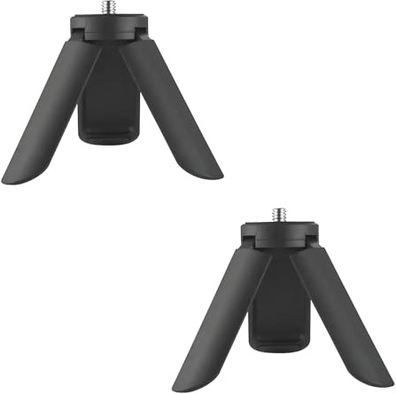 2 Pack Mini Tripod Compatible with DJI Osmo Pocket 3 & 2 Portable Camera Tripod Desktop Stand Practical Digital Equipment Accessories Camera Parts (2Black)