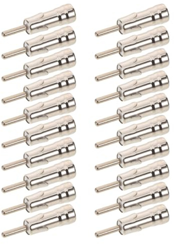 STOBAZA Adattatore Antenna Auto a 3 Pin 20 Pezzi Connettore Autoradio Iso Din Convertitore Segnale Fm Am Compatto per Impianto Stereo Veicoli Accessorio Installazione Rapida per Uso in