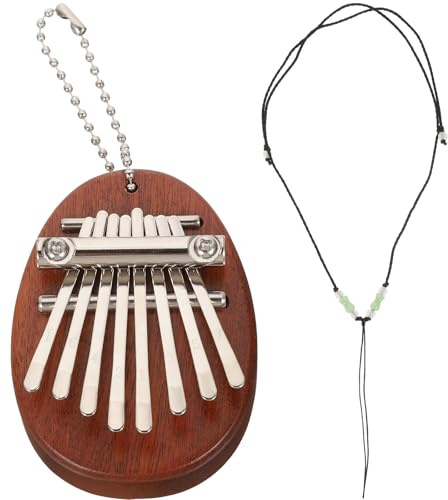 Homoyoyo Mini Piano de Pulgar y Fácil de Transportar con Cuerda Colgante de 8 Teclas Instrumento Musical de Madera Ligera con Tono Nítido para Niños y Profesionales