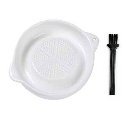 Rallador de cerámica con pincel, plato rallador de cerámica para jengibre y