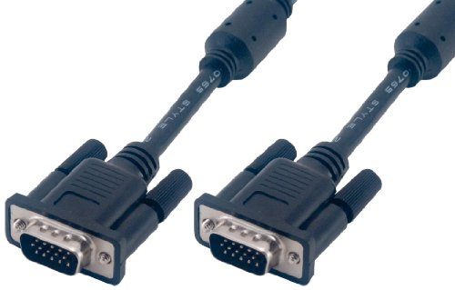 MCL MC340B/15P-3M Câble S-VGA HD15 mâle / mâle surblindé 3 coax + 9 fils 3 m Noir