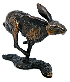 Escultura de bronce sólido Speedy liebre