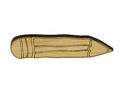 Miniblings crayon Holzbrosche Crayon Pen bois Cartoon Broche bois - Bijoux Fashion main I Pin Button Pins