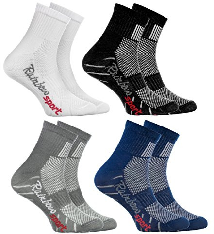 Rainbow Socks – pojkar flickor sneaker färgglada sportstrumpor i bomull