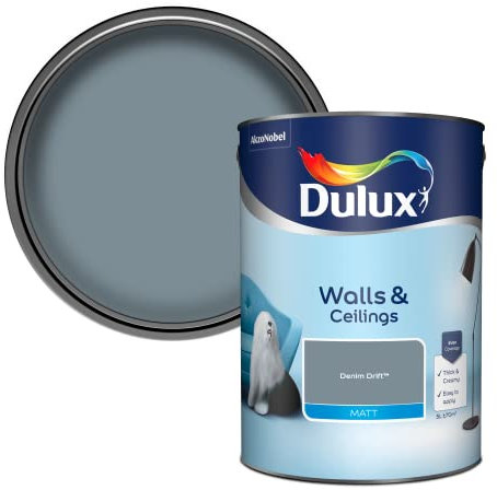 Dulux Walls & Ceilings Matt Emulsion Paint - Denim Drift - 5L