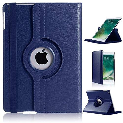 For iPad Mini 5/4 (5th/4th Generation) Case 360° Rotating Stand Multi-Angle Viewing Auto Wake/sleep Shockproof Smart Folio Kids Friendly Protective Cover For iPad Mini 2019/2015 7.9 (BLUE)