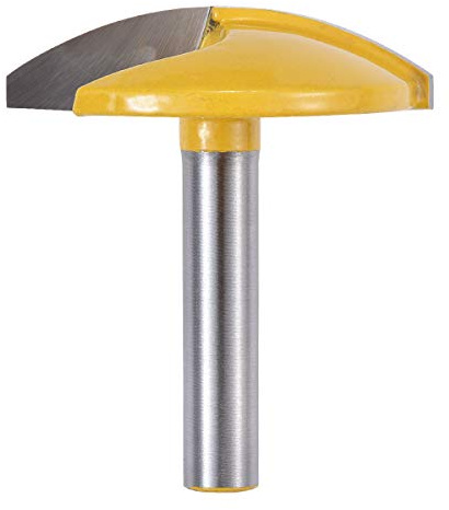 KATUR Horisontell kronöverfräs, överfräsbit för kronhuv, fräsbit för liten skål med 8 mm skaft (8 mm skaft, 1-3/4 bredd, 1,65 radie)