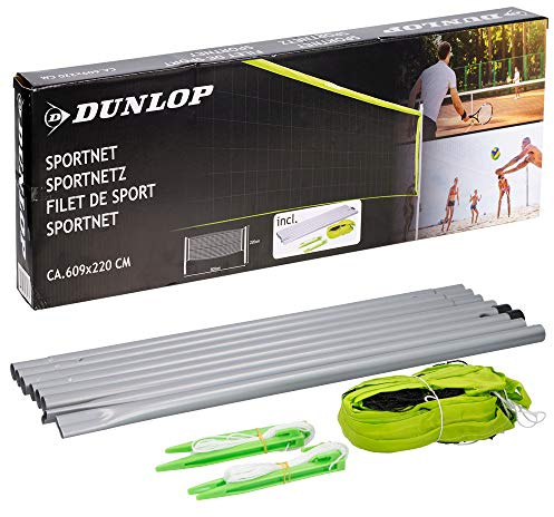 URBNLIVING Red de bádminton, tenis y voleibol de 6 m, ajustable, plegable, con postes y borde de colores