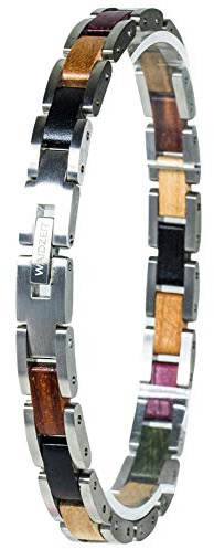 Waidzeit EL_T03 Damen Armband Holz Silber braun 20 cm