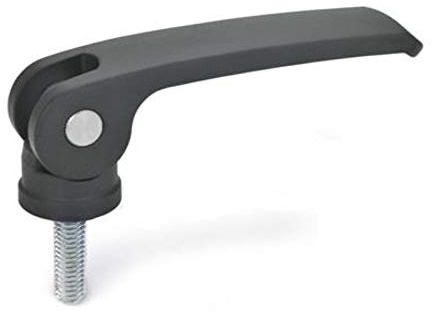 Tenditore eccentrico nero, 101 mm di lunghezza, disco di appoggio rigido, 30 mm, vite M10
