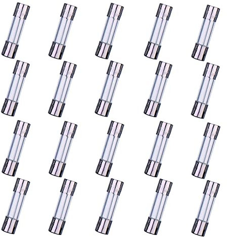 HUAREW F10AL250V 20 piezas fusible de vidrio de acción rápida 5x20 mm 10A 250 V 0,2 x 0,78 pulgadas fusible de retardo de tiempo (paquete de 20 piezas)