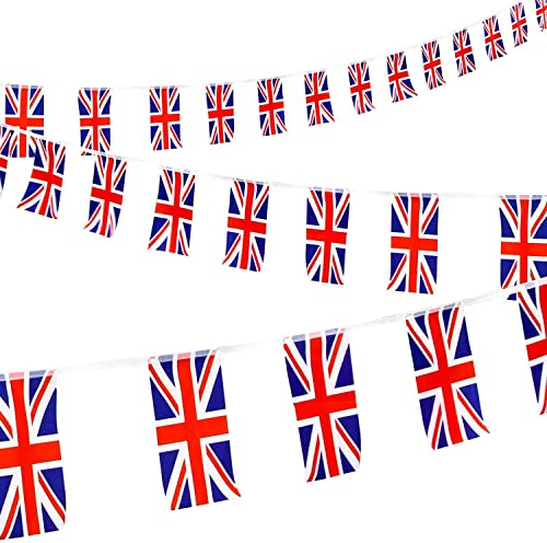 Costume and Party Store 10M Union Jack Rectangle Bunting Party Tableware 2023 King Charles Corontation