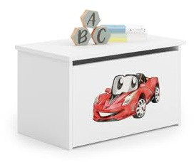 KOBI Kommode DARIA Spielzeugkiste mit Schublade | Groß 73 x 42 x 40 CM | Truhe Weiß Kinderzimmer Möbel | Truhenbank mit Stauraum für Kinder | Boxen Aufbewahrung | Aufbewahrungsbox