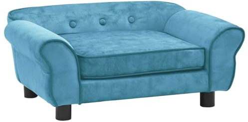vidaXL Hundesofa Türkis 72x45x30 cm Plüsch