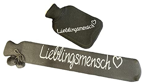 BUSDUGA 4016 Wärmflaschen Set je 2,0 L Schlauchwärmflasche + Wärmflasche zur Behandlung von Schmerzen Grau