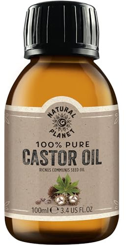 Natural Planet Castor OIl 100ml Cold Pressed Premium Quality 100% Pure Hexane-Free, Non GMO, Versatile Usage Eyelashes, Eyebrows and Hair growth