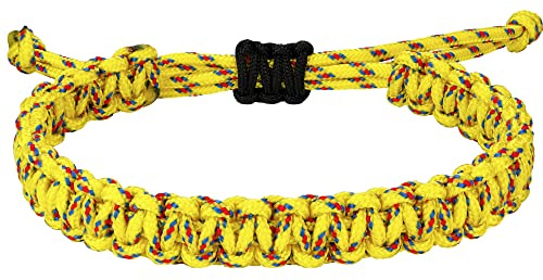 JENDEAR SHINE Bracciale da Uomo in Corda Nautica, Bracciale in Filo di Paracord Intrecciato a Mano, Bracciale da Surf Esterno Regolabile Impermeabile.
